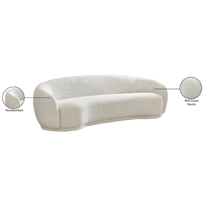 Meridian Hyde Cream Boucle Fabric Sofa IMAGE 15