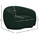 Meridian Hyde Green Boucle Fabric Chair IMAGE 13