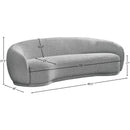 Meridian Hyde Grey Boucle Fabric Sofa IMAGE 14