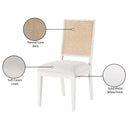 Meridian Butterfly Cream Linen Textured Fabric Dining Chair IMAGE 9