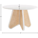 Meridian Butterfly White Dining Table IMAGE 6