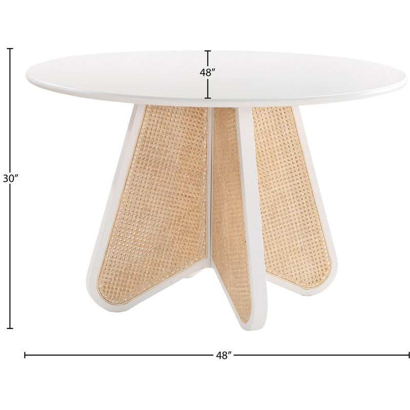 Meridian Butterfly White Dining Table IMAGE 6