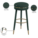 Meridian Coral Green Boucle Fabric Bar Stool IMAGE 7