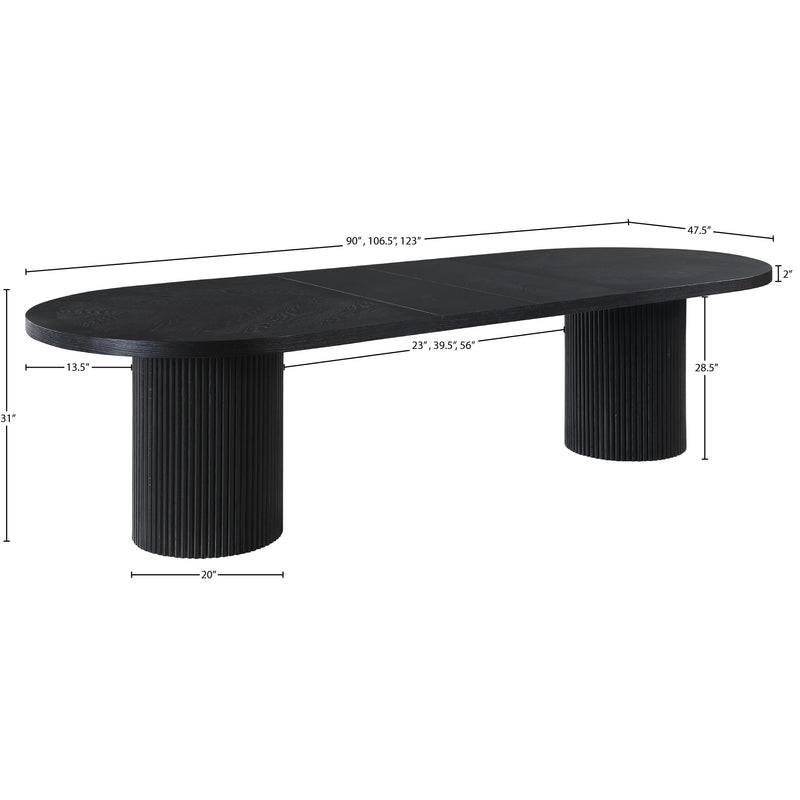 Meridian Belinda Black Oak Veneer Dining Table (3 Boxes) IMAGE 14