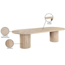 Meridian Belinda Natural Oak Veneer Dining Table (3 Boxes) IMAGE 15