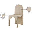 Meridian Summer Beige Velvet Dining Side Chair IMAGE 7