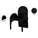 Meridian Summer Black Velvet Dining Arm Chair IMAGE 7