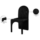 Meridian Summer Black Velvet Dining Side Chair IMAGE 7
