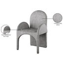 Meridian Summer Grey Velvet Dining Arm Chair IMAGE 7