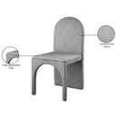 Meridian Summer Grey Velvet Dining Side Chair IMAGE 7