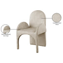 Meridian Summer Stone Velvet Dining Arm Chair IMAGE 7