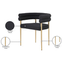 Meridian Brielle Black Boucle Fabric Dining Chair IMAGE 7
