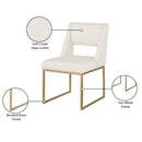 Meridian Jayce Cream Vegan Leather Dining Chair IMAGE 7