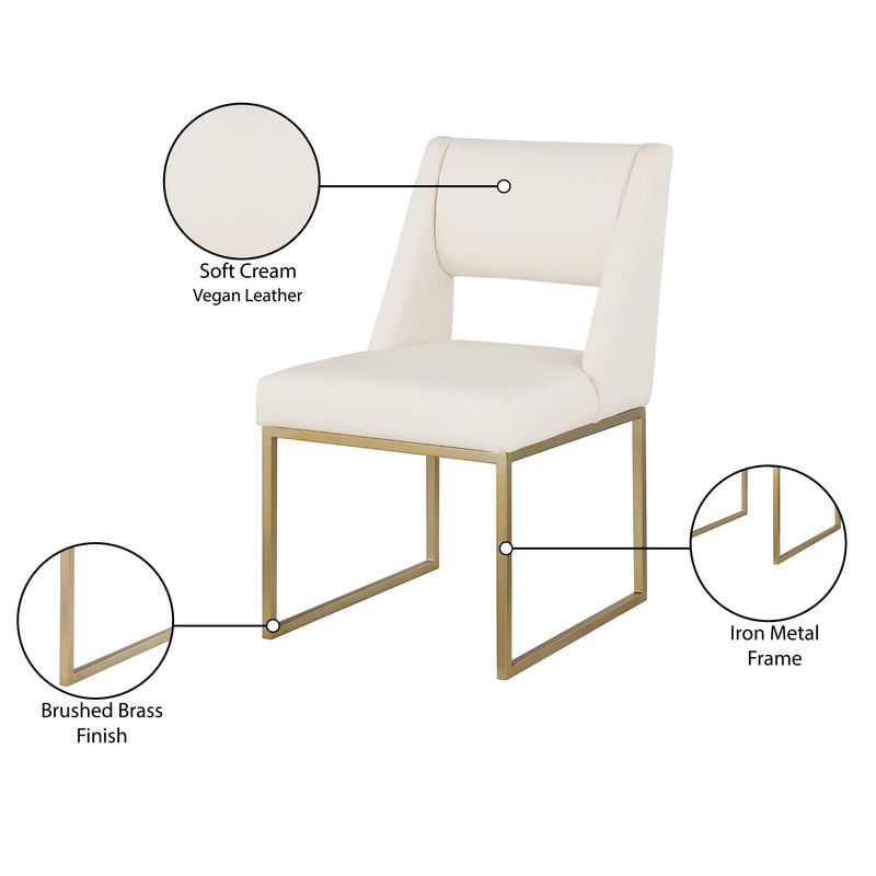 Meridian Jayce Cream Vegan Leather Dining Chair IMAGE 7