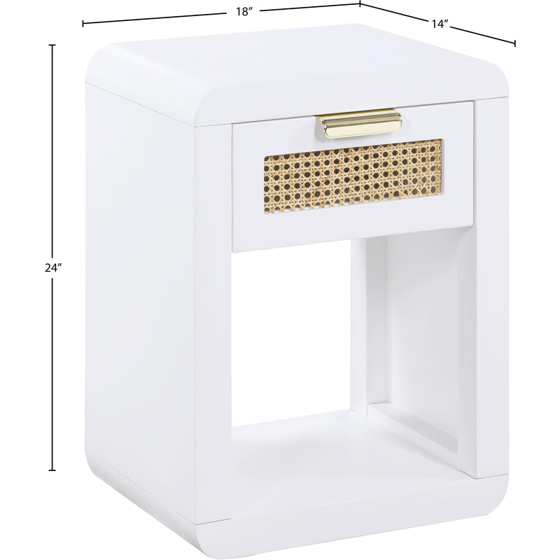Meridian Langham White Night Stand IMAGE 16
