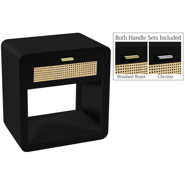 Meridian Langham 1-Drawer Nightstand 850Black-NS IMAGE 1