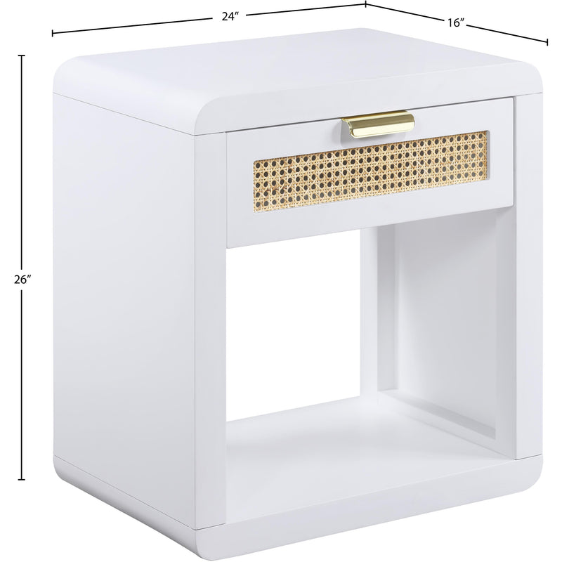 Meridian Langham White Night Stand IMAGE 16