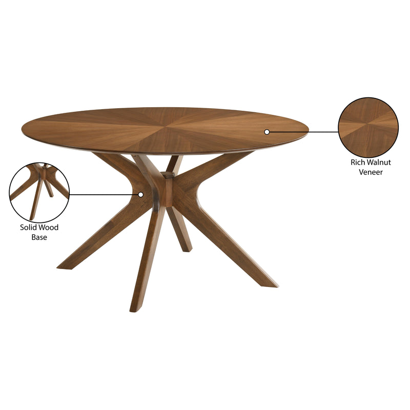Meridian Woodson Rich Walnut Veneer Dining Table IMAGE 7