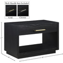 Meridian Avery Black Wood Veneer Night Stand IMAGE 14