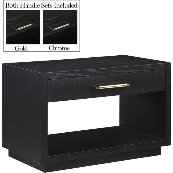 Meridian Avery 1-Drawer Nightstand 872Black-NS IMAGE 1