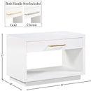 Meridian Avery White Wood Veneer Night Stand IMAGE 14