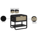 Meridian Sage Black Wood Veneer Night Stand IMAGE 17