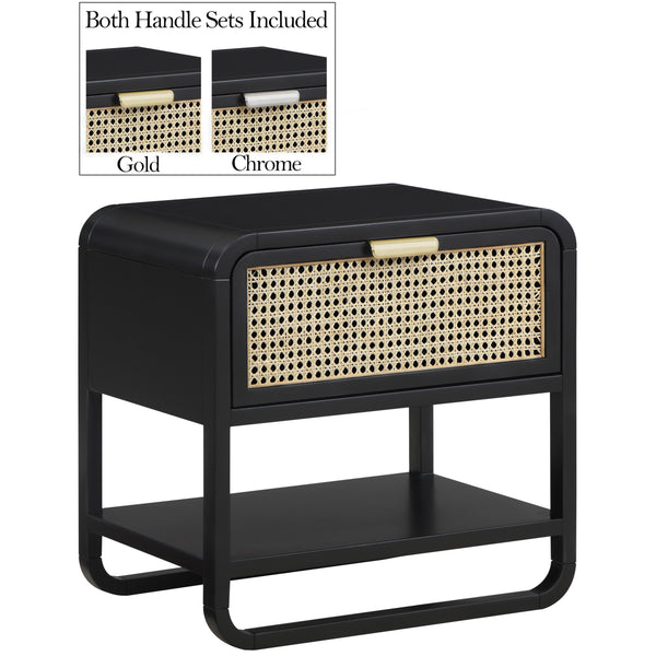 Meridian Sage 1-Drawer Nightstand 873Black-NS IMAGE 1