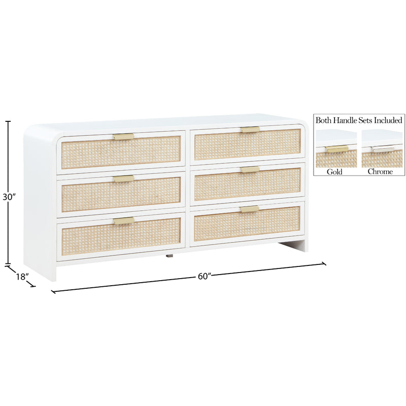 Meridian Sage White Dresser IMAGE 14