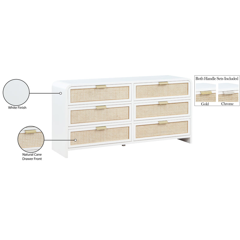 Meridian Sage White Dresser IMAGE 15