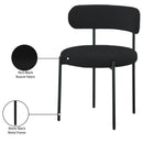 Meridian Beacon Black Boucle Fabric Dining Chair IMAGE 8