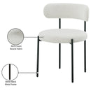 Meridian Beacon Cream Boucle Fabric Dining Chair IMAGE 8