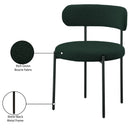 Meridian Beacon Green Boucle Fabric Dining Chair IMAGE 8