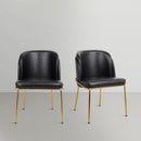 Meridian Jagger Black Vegan Leather Dining Chair IMAGE 2