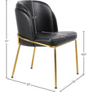 Meridian Jagger Black Vegan Leather Dining Chair IMAGE 8