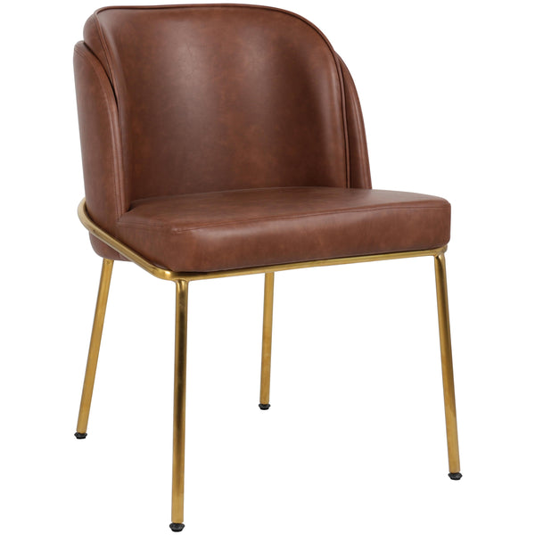 Meridian Jagger Brown Vegan Leather Dining Chair IMAGE 1