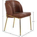 Meridian Jagger Brown Vegan Leather Dining Chair IMAGE 8
