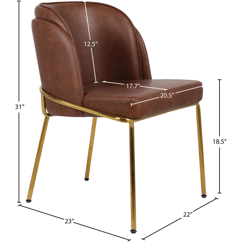 Meridian Jagger Brown Vegan Leather Dining Chair IMAGE 8