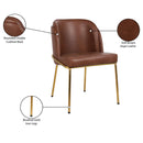 Meridian Jagger Brown Vegan Leather Dining Chair IMAGE 9