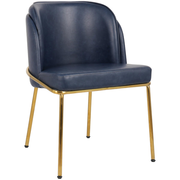 Meridian Jagger Navy Vegan Leather Dining Chair IMAGE 1