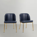Meridian Jagger Navy Vegan Leather Dining Chair IMAGE 2