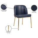 Meridian Jagger Navy Vegan Leather Dining Chair IMAGE 9