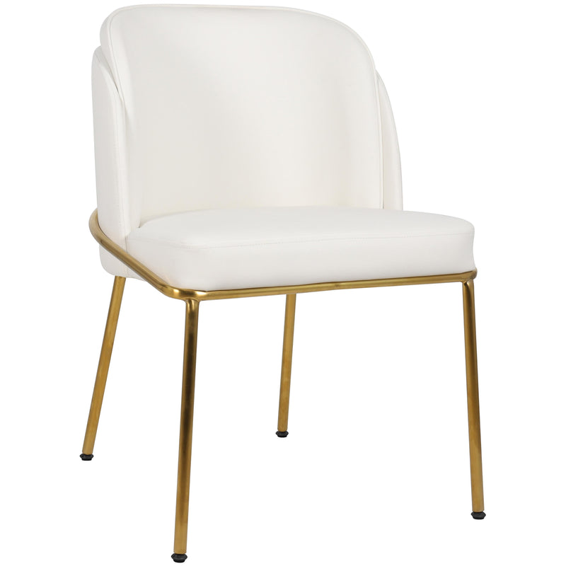 Meridian Jagger White Vegan Leather Dining Chair IMAGE 1