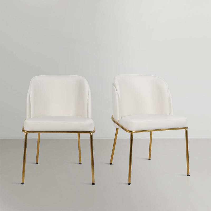 Meridian Jagger White Vegan Leather Dining Chair IMAGE 2