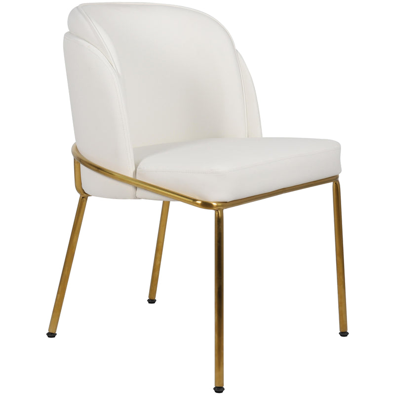 Meridian Jagger White Vegan Leather Dining Chair IMAGE 6