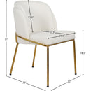 Meridian Jagger White Vegan Leather Dining Chair IMAGE 8