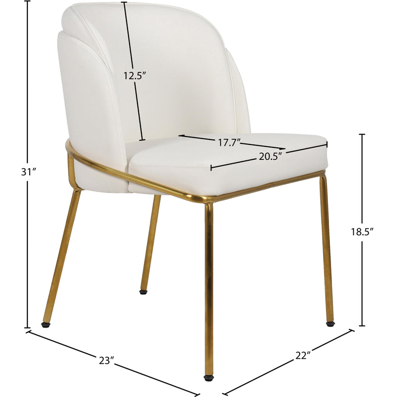 Meridian Jagger White Vegan Leather Dining Chair IMAGE 8