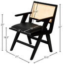 Meridian Abby Black Vegan Leather Dining Arm Chair IMAGE 12