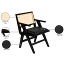 Meridian Abby Black Vegan Leather Dining Arm Chair IMAGE 13