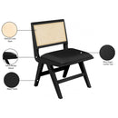 Meridian Abby Black Vegan Leather Dining Side Chair IMAGE 14