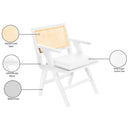 Meridian Abby Cream Vegan Leather Dining Arm Chair IMAGE 13